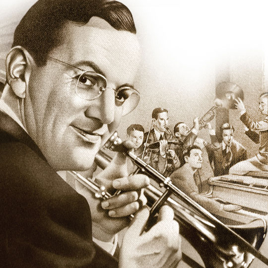 A drawing of The Glenn Miller Orchestra