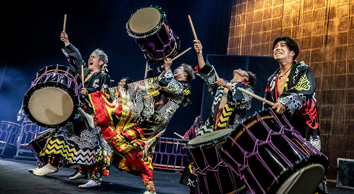 Drum Tao drummers on stage