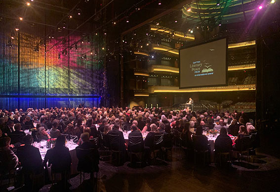 Schuster Center Winsupply Theatre stage set up for an event