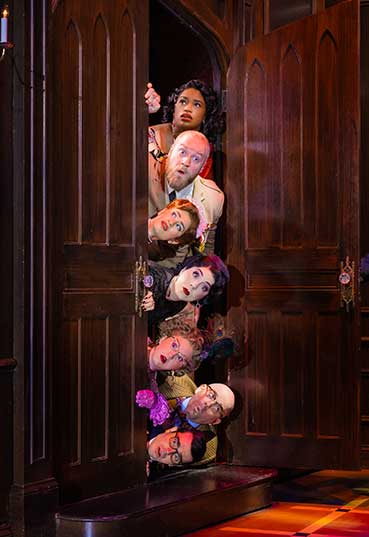 Dayton Live Broadway Series Clue. The Company of the Second North American tour of Clue. Photo by Evan Zimmerman for MurphyMade.