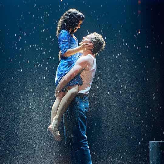 Dayton Live Broadway Series The Notebook. Alysha Deslorieux (Middle Allie) and Ken Wulf Clark (Middle Noah). Photo by Roger Mastroianni.